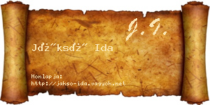 Jáksó Ida névjegykártya